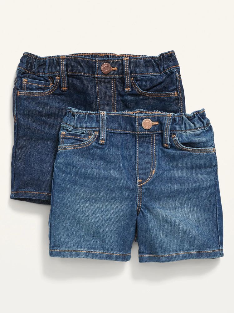 Unisex Pull-On Jean Shorts 2-Pack for Toddler