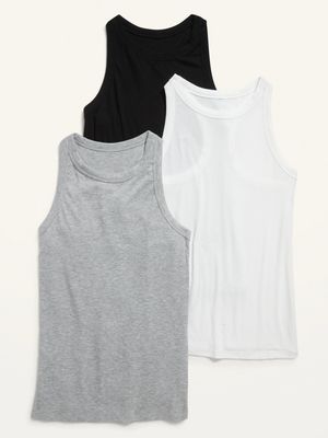 UltraLite Rib-Knit Racerback Tank Top 3-Pack