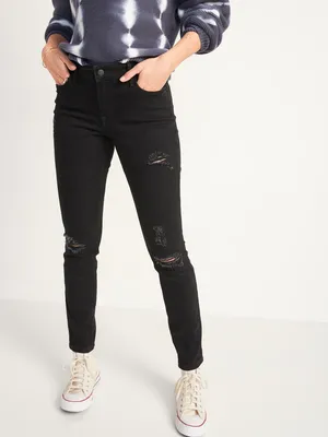 Mid-Rise Pop Icon Ripped Skinny Jeans