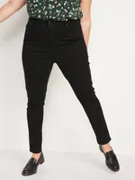 FitsYou 3-Sizes-in-1 Extra High-Waisted Rockstar Super-Skinny Black Jeans for Women