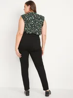 FitsYou 3-Sizes-in-1 Extra High-Waisted Rockstar Super-Skinny Black Jeans for Women