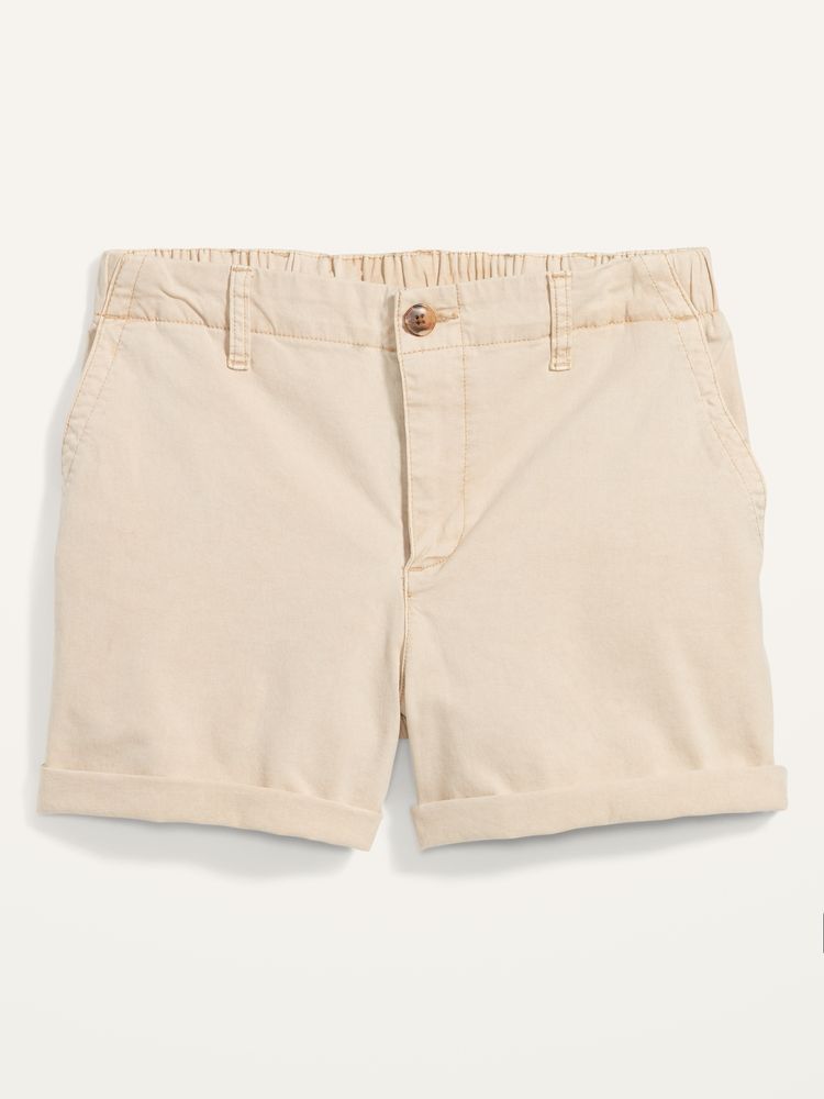 High-Waisted OGC Chino Seersucker Pull-On Shorts -- 3.5-inch inseam