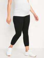 Legging court en jersey à panneau intégral de Maternité