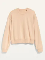Cropped Vintage French-Terry Sweatshirt