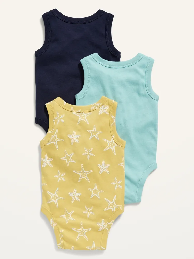 Unisex Short-Sleeve Jersey Bodysuit 3-Pack for Baby