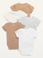 Unisex Short-Sleeve Bodysuit 5-Pack for Baby