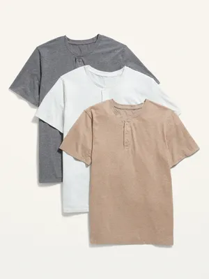 Soft-Washed Henley T-Shirt 3-Pack for Men