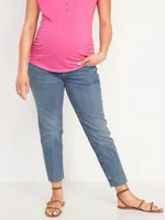 Maternity Full Panel O.G. Straight Cut-Off Ankle Jeans