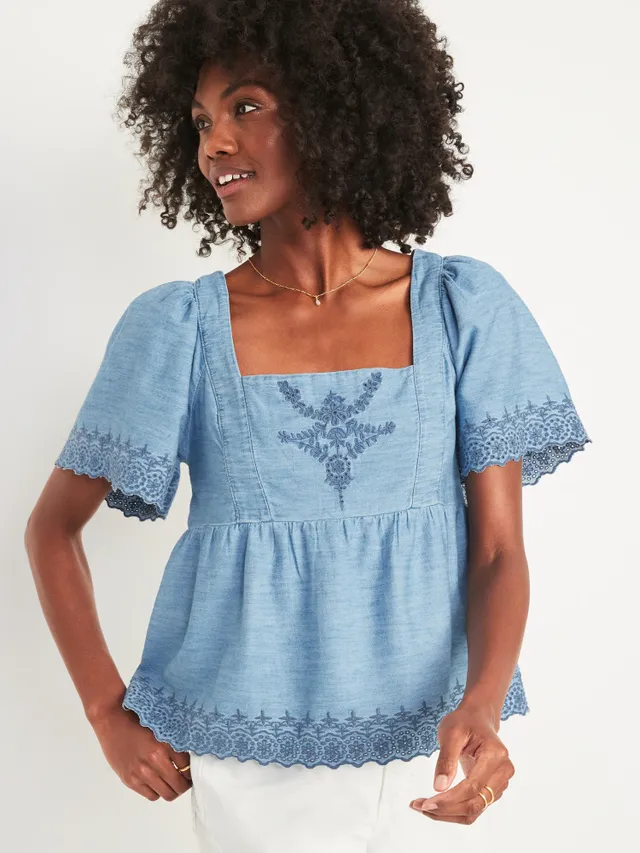 Flutter-Sleeve Combination Top