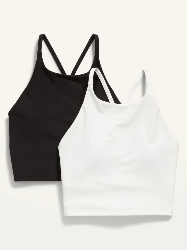 Old Navy Light Support PowerSoft Longline Sports Bra 2-Pack for Women