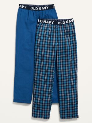 Patterned Poplin Pajama Pants 2-Pack for Boys