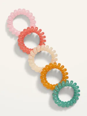 Spiral Hair Ties 5-Pack for Adults