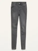 Higher High-Waisted Rockstar 360° Stretch Gray-Wash Super Skinny Jeans