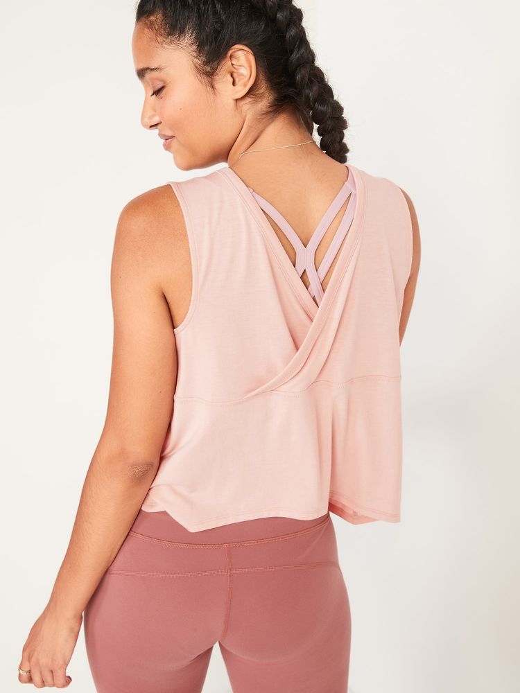Old Navy UltraLite All-Day One-Shoulder Cutout Tank Top for Women