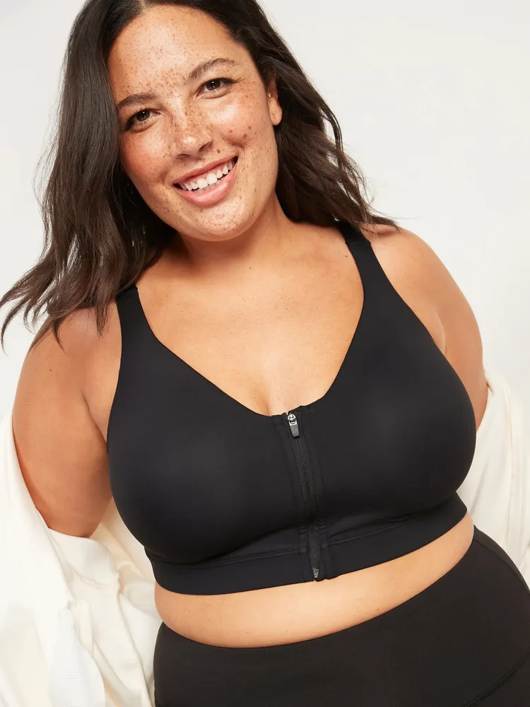 Old Navy - High Support Racerback Sports Bra for Women 2X-4X black