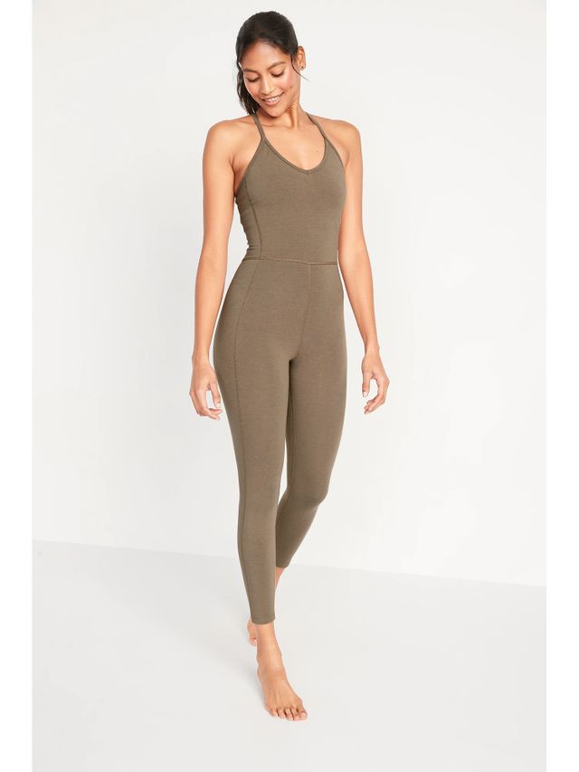 RW&CO. - Long-Seeve V-Neck Jumpsuit Thyme Maternity Light Heather Grey