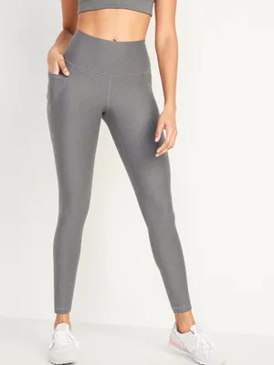 Ardene Plaid High Waist Leggings in Grey, Size, Polyester/Spandex/Viscose