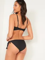 Low-Rise String Bikini Swim Bottoms