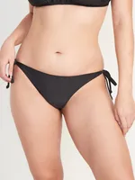 Low-Rise String Bikini Swim Bottoms