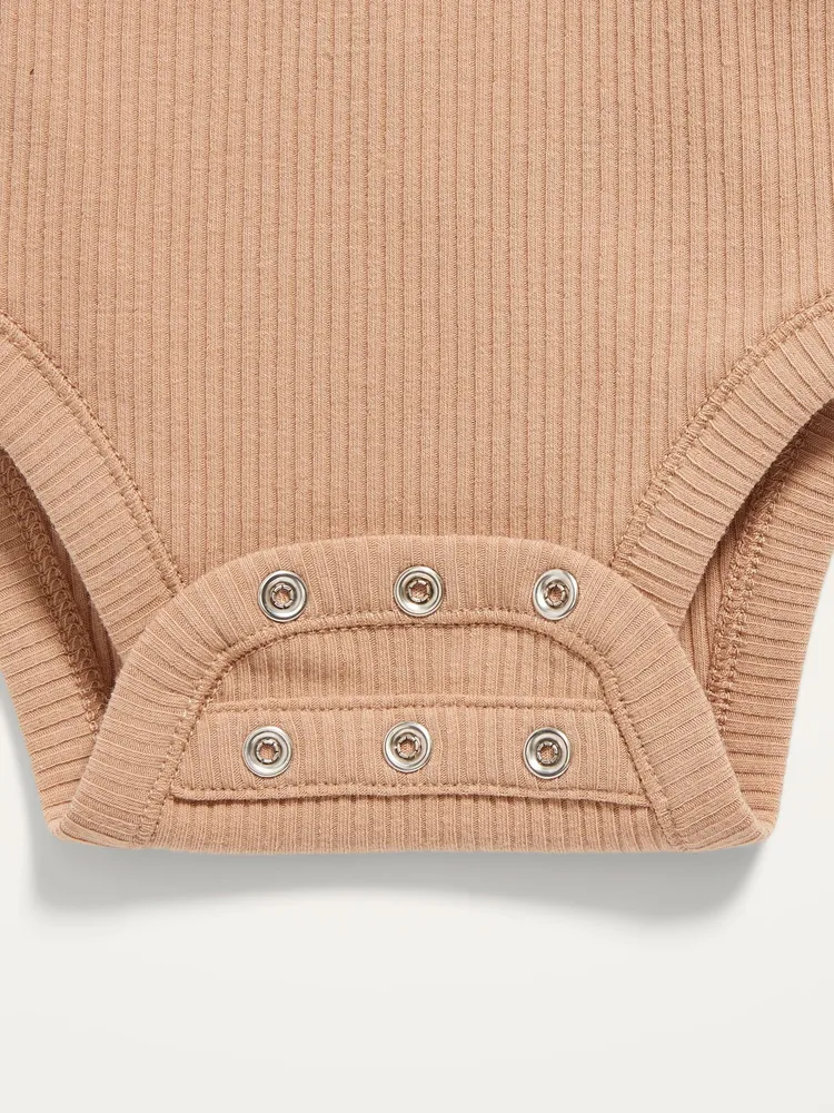 Unisex Thermal-Knit Henley Bodysuit and Leggings Set for Baby