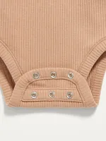 Unisex Adjustable-Length Rib-Knit Bodysuit & Leggings Set for Baby