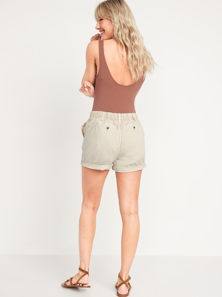High-Waisted OGC Pull-On Chino Shorts -- 5-inch inseam