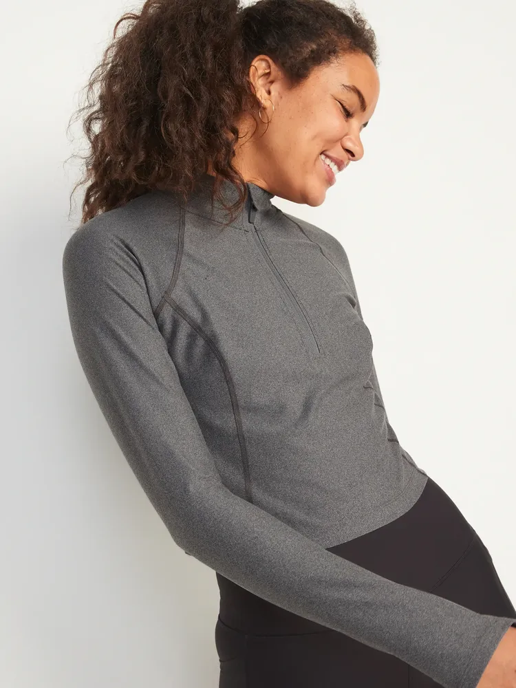 Old Navy PowerSoft Cropped Quarter-Zip Performance Top