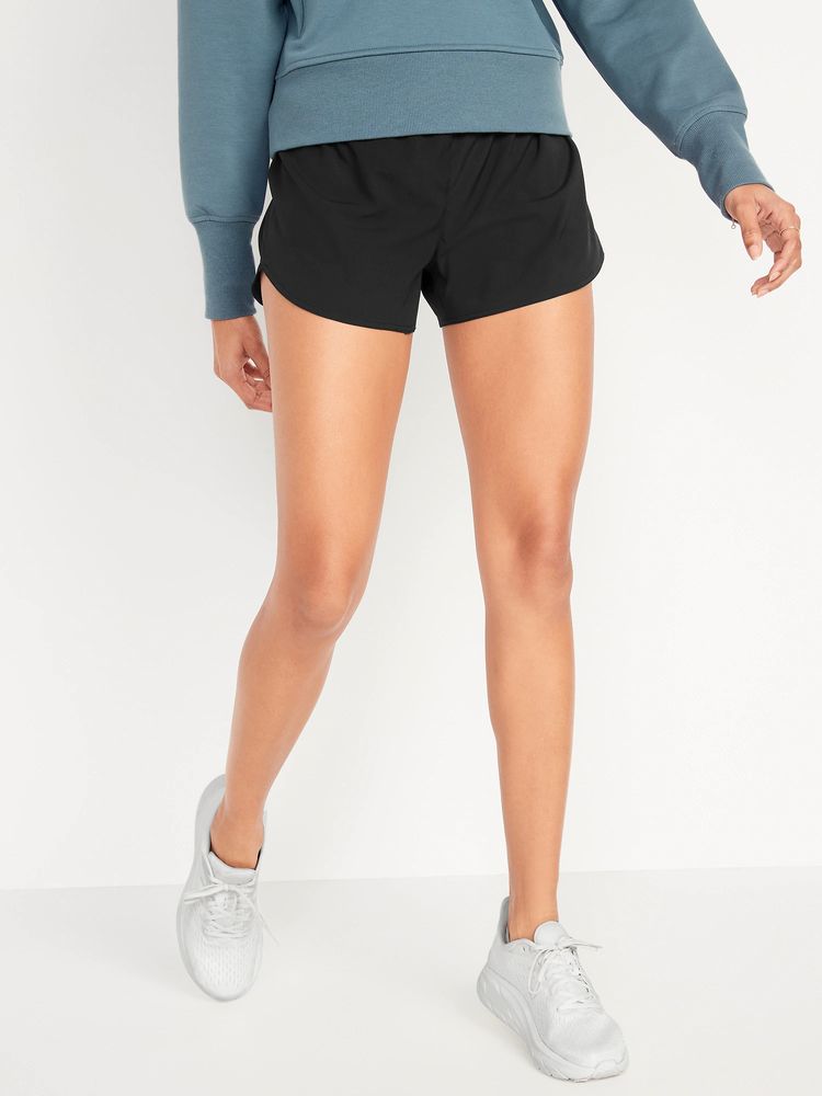 Old Navy - High-Waisted PowerSoft Shorts for Women -- 3-inch inseam gray