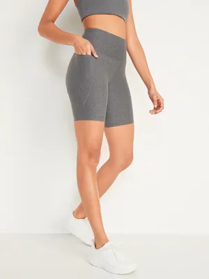 Old Navy Maternity Rollover-Waist PowerSoft Shorts -- 5-inch
