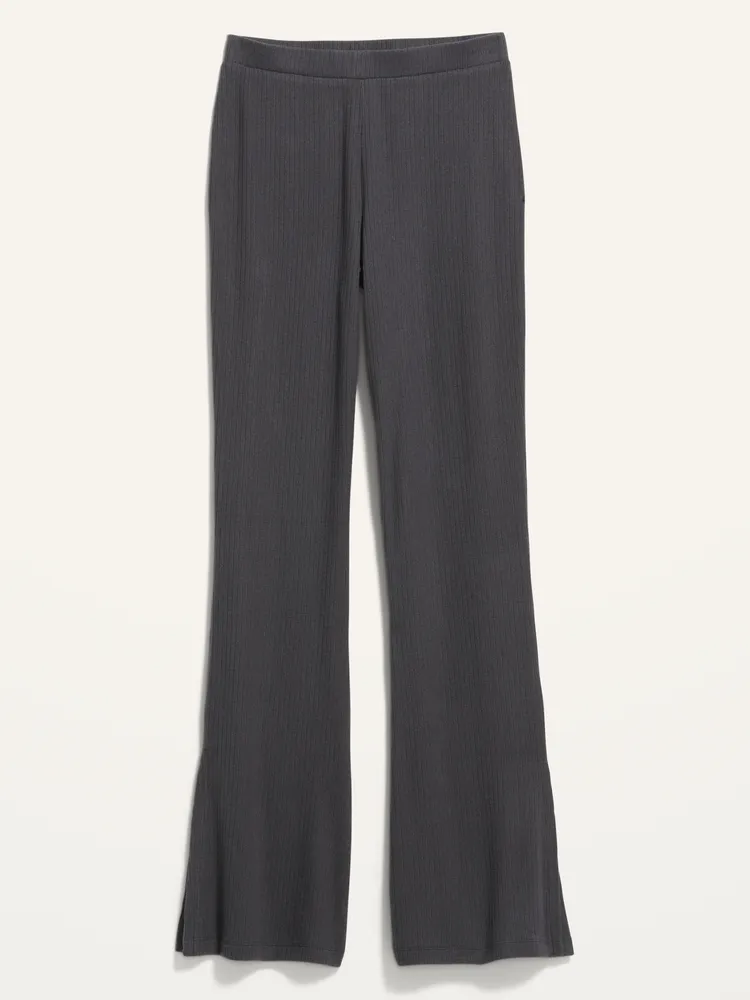 Old Navy High-Waisted Rib-Knit Split Flare Lounge Pants for Women
