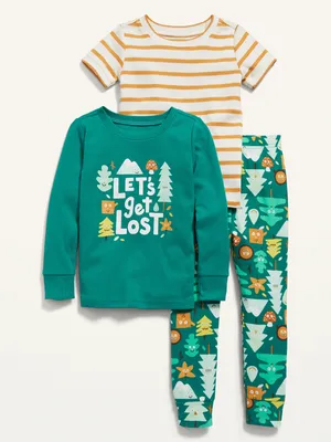 Unisex 3-Piece Graphic Pajama Set for Toddler & Baby