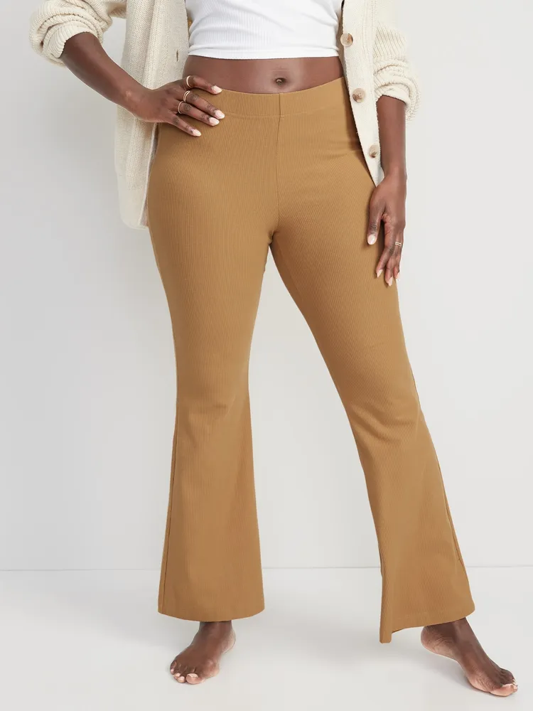 Old Navy Women's Extra High-Waisted PowerSoft Rib-Knit Flare Pants