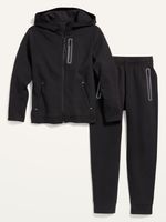 Dynamic Fleece Hoodie & Jogger Sweatpants Set for Boys