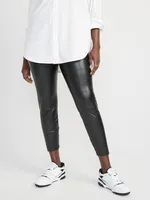 High-Waisted Faux Leather Leggings for Women