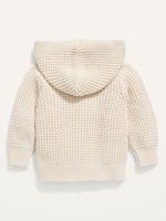 Hooded Button-Front Knit Cardigan for Baby