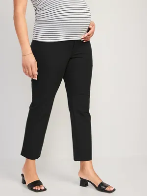 Maternity Full Panel Pixie Straight Ankle Pants