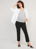 Maternity Full-Panel Pixie Straight Ankle Pants