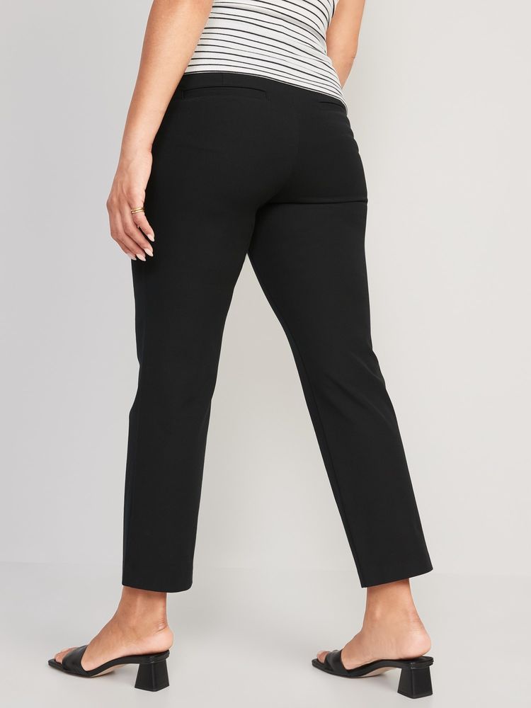 Maternity Full-Panel Pixie Straight Ankle Pants