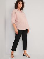 Maternity Side-Panel Pixie Straight Ankle Pants