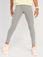 Full-Length Built-In Tough Rib-Knit Leggings for Girls