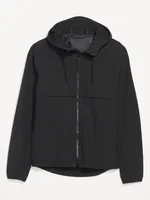 StretchTech Water-Repellent Hooded 2-Way-Zip Jacket for Men