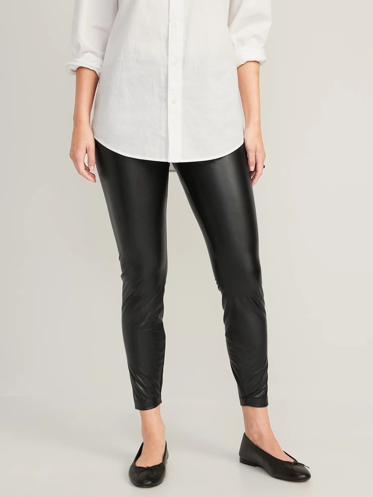 Old Navy High-Waisted Faux Leather Leggings for Women