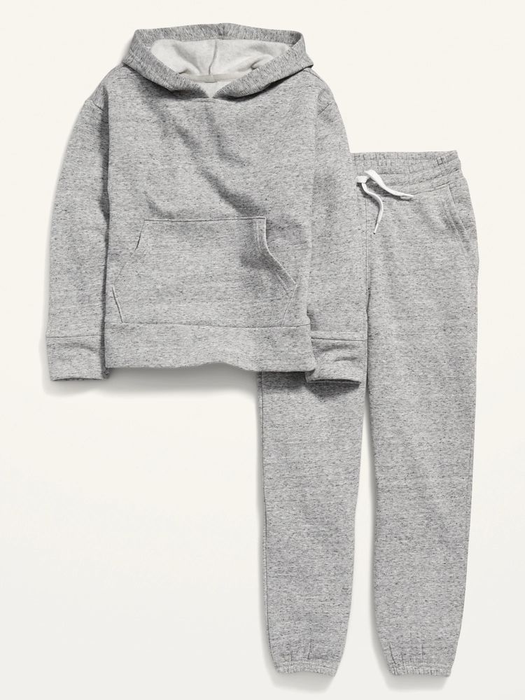 Gender-Neutral Fleece Cinched Graphic Jogger Sweatpants for Kids