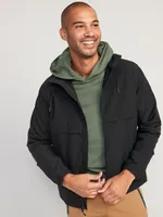 StretchTech Water-Repellent Hooded 2-Way-Zip Jacket for Men