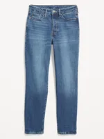 High-Waisted Button-Fly OG Straight Ankle Jeans