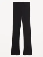 High-Waisted Split-Hem Flare Leggings for Women