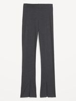 High-Waisted Split-Hem Flare Leggings for Women