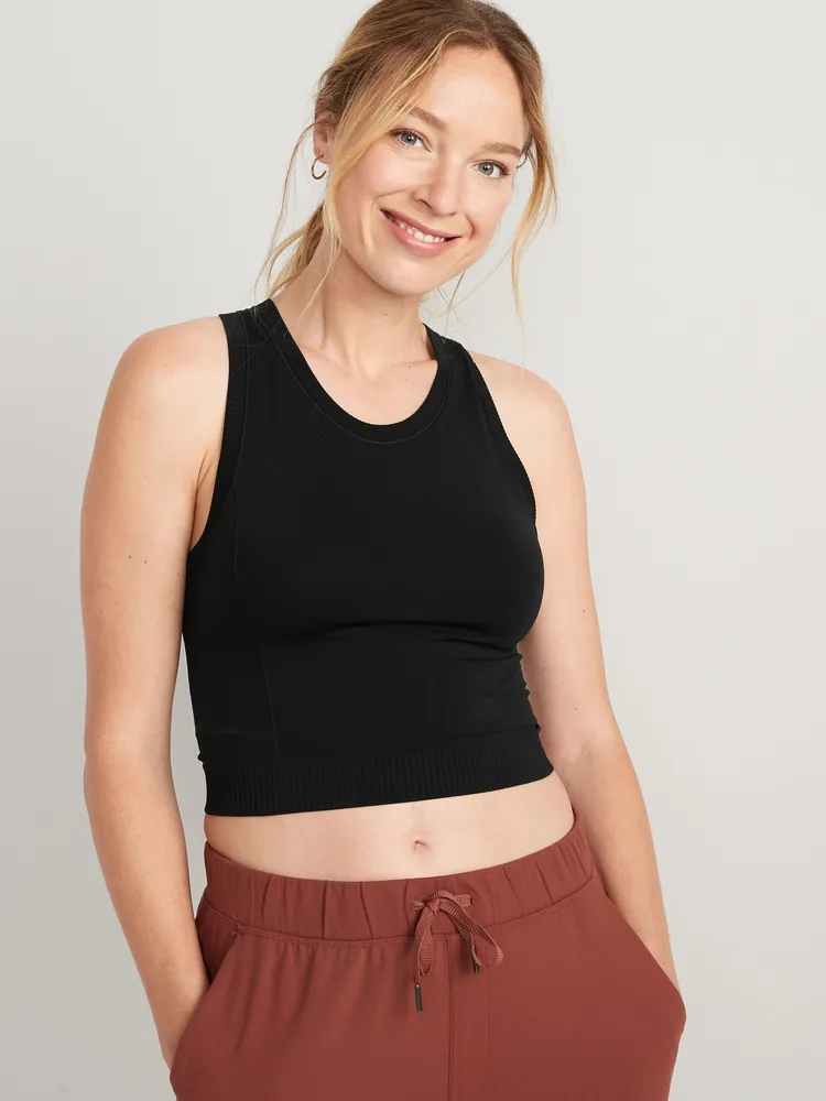 Old Navy PowerSoft Cropped Racerback Tank Top for Women