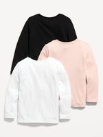 Unisex Long-Sleeve T-Shirt 3-Pack for Toddler