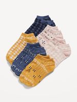 Patterned Ankle Socks 6-Pack for Girls